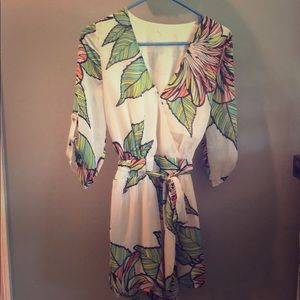 Gianni Bini Floral 3 Quarter Romper
